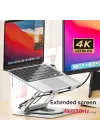 USB-C Dizüstü Bilgisayar Yerleştirme İstasyonu ve Standı - Uzay Grisi
