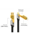 USB C DÜZ ÖRGÜLÜ HASIR AAA KALİTE 4 ü 1 arada 65/27 W 2 TO 2 FLAT FAST WIRE CABLE PD USB TYPE C İOS 4 LÜ ŞARJ KABLOSU VE VERİ AKTARIM DATA KABLO TÜM CİHAZLAR İÇİN GENİŞ UYUMLULUK HAYAT KURTARIR