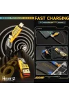 USB C DÜZ ÖRGÜLÜ HASIR AAA KALİTE 4 ü 1 arada 65/27 W 2 TO 2 FLAT FAST WIRE CABLE PD USB TYPE C İOS 4 LÜ ŞARJ KABLOSU VE VERİ AKTARIM DATA KABLO TÜM CİHAZLAR İÇİN GENİŞ UYUMLULUK HAYAT KURTARIR