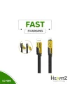 USB C DÜZ ÖRGÜLÜ HASIR AAA KALİTE 4 ü 1 arada 65/27 W 2 TO 2 FLAT FAST WIRE CABLE PD USB TYPE C İOS 4 LÜ ŞARJ KABLOSU VE VERİ AKTARIM DATA KABLO TÜM CİHAZLAR İÇİN GENİŞ UYUMLULUK HAYAT KURTARIR