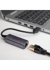 USB-C Gigabit Ethernet Adaptörü │ USB tip C RJ45 LAN Ethernet 10/100/1000 Mbps Dönüştürücü│ USB 3.0 5 Gbps │ Alüminyum, Kablo 12 cm │ Neztweradapter Win, Mac, Linux│Plug&Play