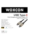 USB C Hızlı Şarj ve Görüntü Kablosu, USB 3.2 GEN2 Standart 20G Bandwith, Thunderbolt 4/3 uyumluluk, 4K 60Hz Çözünürlüğüne kadar destekler, 5A 20V, 100W Şarj Gücü 2 Metre
