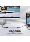 USB C Hub, PD 100W, 4K HDMI, MacBook Pro/Air, iPad Pro/Air, Surface Pro/Go, Galaxy Tab, Galaxy S23/S22 vb. ile uyumlu USB A 3.0.