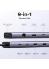 USB C Hub USB C/USB A Port, 4k 60Hz HDMI, PD 100W, Ethernet, SD/TF Card Slots Adapter