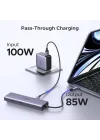 USB C Hub USB C/USB A Port, 4k 60Hz HDMI, PD 100W, Ethernet, SD/TF Card Slots Adapter