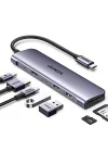 USB C to 4K HDMI 100W PD 2xUSB-A SD Micro SD Kart Okuyucu Dönüştürücü Çoklayıcı Hub
