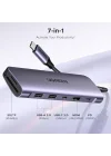 USB C to 4K HDMI 100W PD 2xUSB-A SD Micro SD Kart Okuyucu Dönüştürücü Çoklayıcı Hub