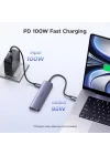 USB C to 4K HDMI 100W PD 2xUSB-A SD Micro SD Kart Okuyucu Dönüştürücü Çoklayıcı Hub