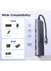 USB C to 4K HDMI 100W PD 2xUSB-A SD Micro SD Kart Okuyucu Dönüştürücü Çoklayıcı Hub