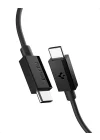 USB-C to USB-C 1 Metre Kablo 60W Güç/PPS 2.0 Super Hızlı Şarj / 480 Mbps Data Aktarım Hızı Type-C Ekstra Dayanıklı Siyah - ACA08718 ( TR Garantili)