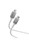 USB-C to USB-C 1.2 Metre Kablo 240W Güç/PPS 2.0 Super Hızlı Şarj / 40Gbps (E-Marker Çip) Data / 8K Görüntü Aktarım / USB4 Gen3 Type-C Ekstra Dayanıklı Beyaz - ACA08776 ( TR Garantili)
