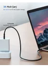 USB C to USB C 3A Hızlı Şarj ve Data Kablosu Beyaz 50 CM