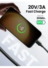USB C to USB C 3A Hızlı Şarj ve Data Kablosu Siyah 2 Metre