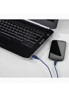 USB-C - USB-A 0.75 Metre USB Kablo, Mavi