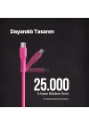 USB-C - USB-C 120cm 60W PD/QC Hızlı Şarj/Data Kablosu Neon 2DK59N (Neon Pembe)