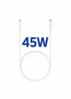 USB-C - USB-C 45Watt PD TYPE-C PD/QC Hızlı Şarj/Data Kablosu Beyaz Hızlı Şarj & Data Kablosu,1Metre