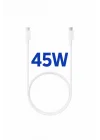 USB-C - USB-C 45Watt PD TYPE-C PD/QC Hızlı Şarj/Data Kablosu Beyaz Hızlı Şarj & Data Kablosu,1Metre