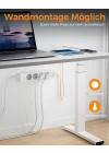 USB C ve 2 USB A ile 4 Yollu Çoklu Priz, 7si 1 Arada Çoklu Priz Uzatma Kablosu 2M, Anahtarlı Çoklu Fiş, 3600W Dağıtım Prizi Çoklu Priz, USBli Çoklu Priz