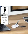 USB Hub, 4 Ports, USB 2.0, 480 Mbit/s, beyaz
