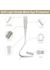USB lamba, kısılabilir USB ışık, 2,8W esnek klavye ışığı, PC bilgisayar için, 14 LED inci, 3 kademeli ayarlanabilir parlaklık, açma/kapama dokunmatik şalteri, D10 USB LED (Beyaz)