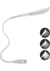 USB lamba, kısılabilir USB ışık, 2,8W esnek klavye ışığı, PC bilgisayar için, 14 LED inci, 3 kademeli ayarlanabilir parlaklık, açma/kapama dokunmatik şalteri, D10 USB LED (Beyaz)