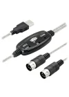 Usb midi kablo usb 2 x 5 pin midi kablo 5 pin midi kablo usb çevirici
