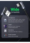 USB to Type-C 90 Derece Şarj ve Data Kablosu 2 Metre