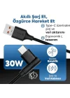 USB to Type-C ile Uyumlu iPhone ve Samsung ile Uyumlu Hızlı Şarj ve Data Kablosu 40 cm L Tipi Gaming (Siyah)