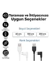 USB to Type-C ile Uyumlu iPhone ve Samsung ile Uyumlu Hızlı Şarj ve Data Kablosu 40 cm L Tipi Gaming (Siyah)