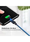 USB Type-C Şarj ve Data Kablosu, Siyah, 1.5 Metre