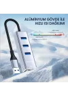 USB ve Type-C Gigabit Ethernet Adaptörü 3 Port USB 3.0 Çoklayıcı Hub