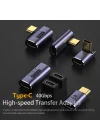 USB4 40Gbps L Tip Type-C Adaptör – 8K 60Hz 240W PD – Erkek Dişi USB-C Dirsek Dönüştürücü – Thunderbolt 4 Uyumlu OTGC