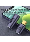 USB4 40Gbps L Tip Type-C Adaptör – 8K 60Hz 240W PD – Erkek Dişi USB-C Dirsek Dönüştürücü – Thunderbolt 4 Uyumlu OTGC