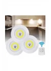 Uzaktan Kumandalı Kablosuz 3lü Led Spot Lambalar