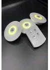 Uzaktan Kumandalı Yapışkanlı 3lü Led Spot Lamba