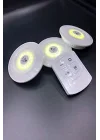 Uzaktan Kumandalı Yapışkanlı Kablosuz Led Spot Lambalar 3 Led +1
