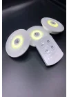 Uzaktan Kumandalı Yapışkanlı Kablosuz Led Spot Lambalar 3 Led +1