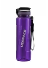 Uzspace 1000ml Pipetli Ölçü Skalalı Şeffaf Gövde Tritan Su Matarası (Mor)