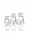 Uzspace 1000ml Pipetli Ölçü Skalalı Şeffaf Gövde Tritan Su Matarası (Mor)