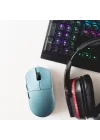 V6 8000 Hz Kablosuz Oyuncu Mouse PAW3950 Sensör Mavi