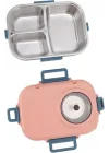 Vagonlife Beslenme Kutusu Paslanmaz Çelik - 1100 ml Sos (Yoğurt) Kaseli Yeni Nesil Lunch Box (Yeşil)