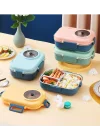 Vagonlife Beslenme Kutusu Paslanmaz Çelik - 1100 ml Sos (Yoğurt) Kaseli Yeni Nesil Lunch Box (Yeşil)