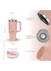 Vaha 1200 ml Termos Mug, 3 Kademeli Çevirmeli Kapak, Açık Somon SI2440217