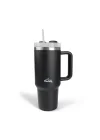 Vaha 1200 ml Üç Kademe Çevirmeli Kapaklı Çift Katman Çelik Termos Mug Siyah SI2440217