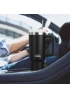 Vaha 1200 ml Üç Kademe Çevirmeli Kapaklı Çift Katman Çelik Termos Mug Siyah SI2440217