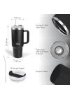 Vaha 1200 ml Üç Kademe Çevirmeli Kapaklı Çift Katman Çelik Termos Mug Siyah SI2440217