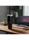 Vaha 1200 ml Üç Kademe Çevirmeli Kapaklı Çift Katman Çelik Termos Mug Siyah SI2440217
