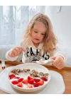 Vakumlu Bebek Çocuk Tabak ve Mama Altlığı Seti Pembe