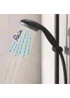 Vitalio Start 100 QuickFix El Duşu 2 Akışlı (Yağmur ve Jet) Kireç Önleyici Sistem, Banyo-Duş Başlığı, Mat Siyah, 279462430