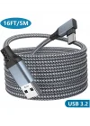 Vr5 Usb3.2 Oculus Quest 3/2/1 Pico 4 Aksesuarları ve PC/Steam VR, 5Gbps Yüksek Hızlı PC Veri Aktarımı, VR Kulaklık, Oyun Bilgisayarı, Sanal gerçeklik gözlüğü uyumlu 5 metre
